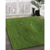 Patterned Dark Forest Green Rug, pat2621grn