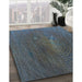 Machine Washable Transitional Charcoal Blue Rug in a Family Room, wshpat2621lblu