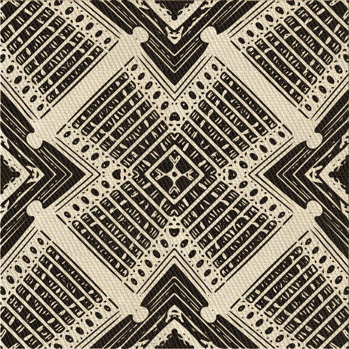 Round Patterned Khaki Gold Rug, pat2622brn