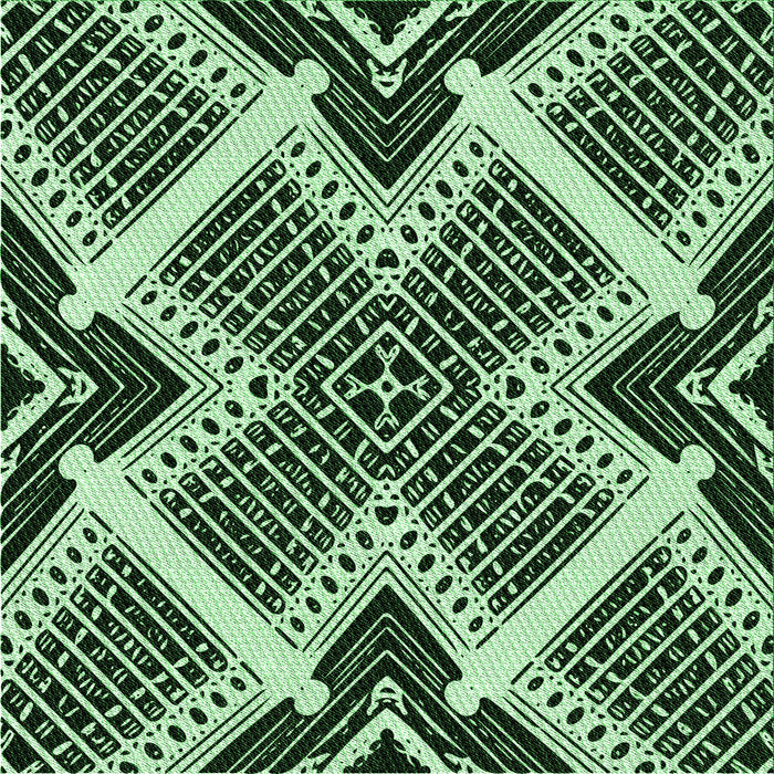 Round Patterned Light Green Rug, pat2622grn