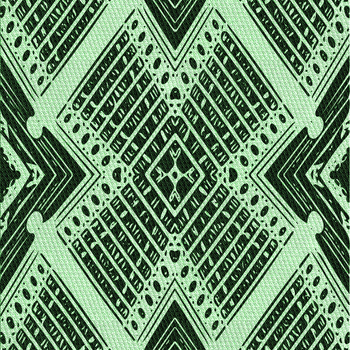 Machine Washable Transitional Light Green Rug, wshpat2622grn