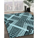 Patterned Blue Rug in Family Room, pat2622lblu