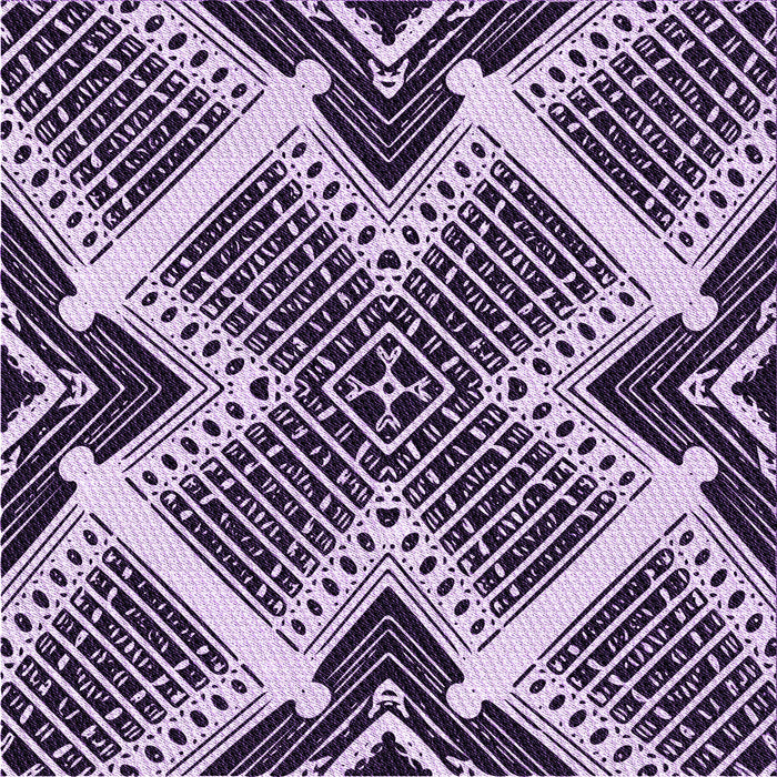 Round Patterned Blossom Pink Rug, pat2622pur