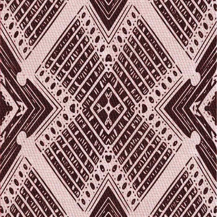 Patterned Deep Rose Pink Rug, pat2622rd