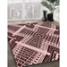 Machine Washable Transitional Deep Rose Pink Rug in a Family Room, wshpat2622rd