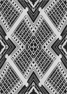 Patterned Light Gray Novelty Rug, pat2622