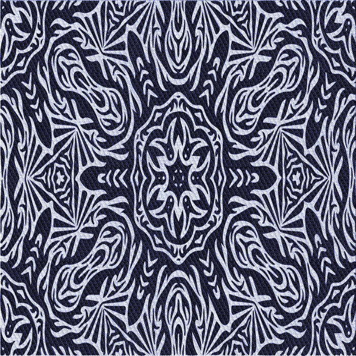 Round Patterned Night Blue Rug, pat2623blu