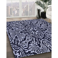 Patterned Night Blue Rug, pat2623blu