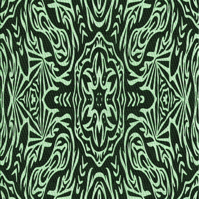 Patterned Black Rug, pat2623grn