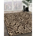 Machine Washable Transitional Black Brown Rug in a Family Room, wshpat2623org