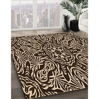 Patterned Black Brown Rug, pat2623org