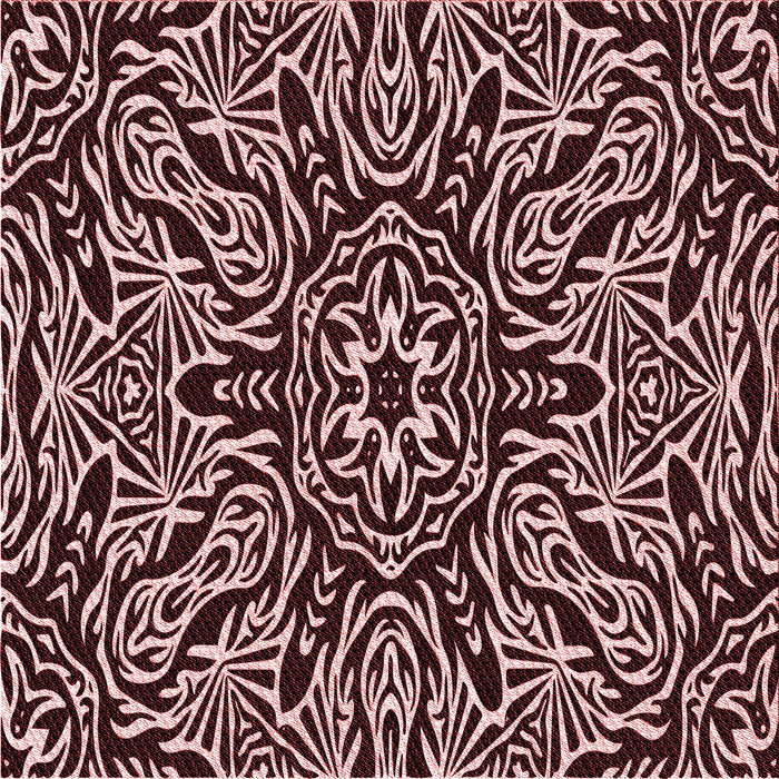 Round Patterned Red Rug, pat2623rd