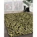 Machine Washable Transitional Metallic Gold Rug in a Family Room, wshpat2623yw