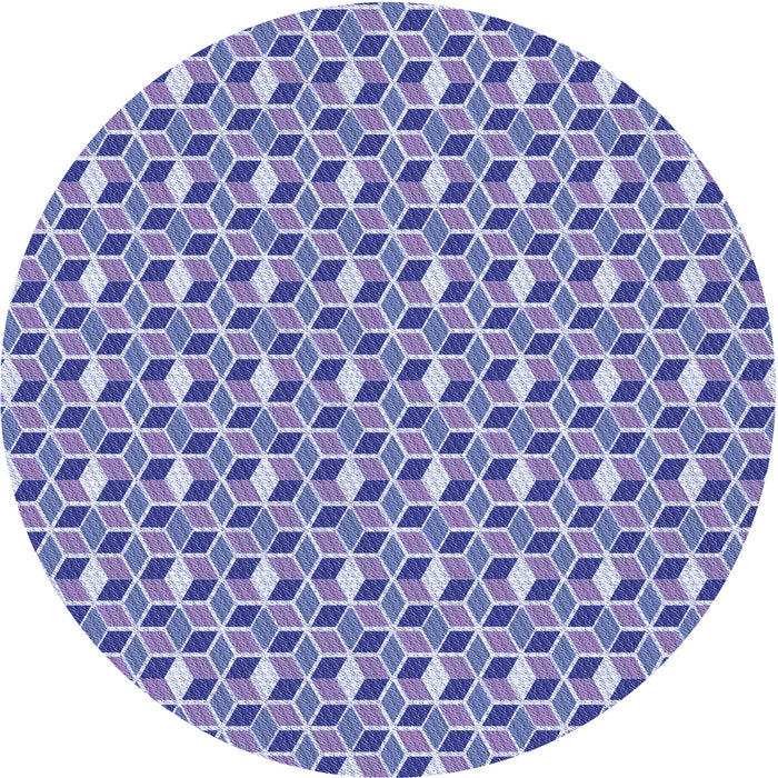 Square Patterned Slate Blue Rug, pat2624blu