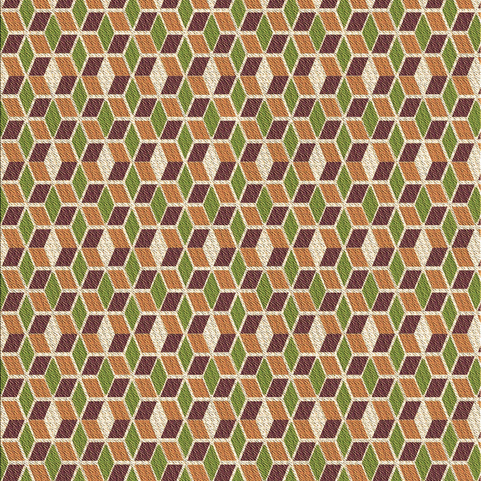 Patterned Red Rug, pat2624brn