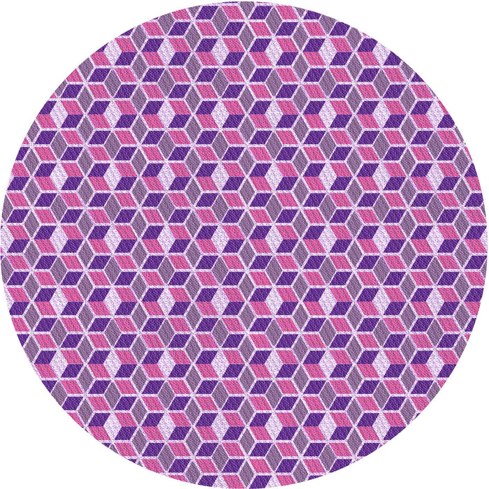 Square Patterned Dark Orchid Purple Rug, pat2624pur
