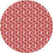 Square Patterned Light Coral Pink Rug, pat2624rd