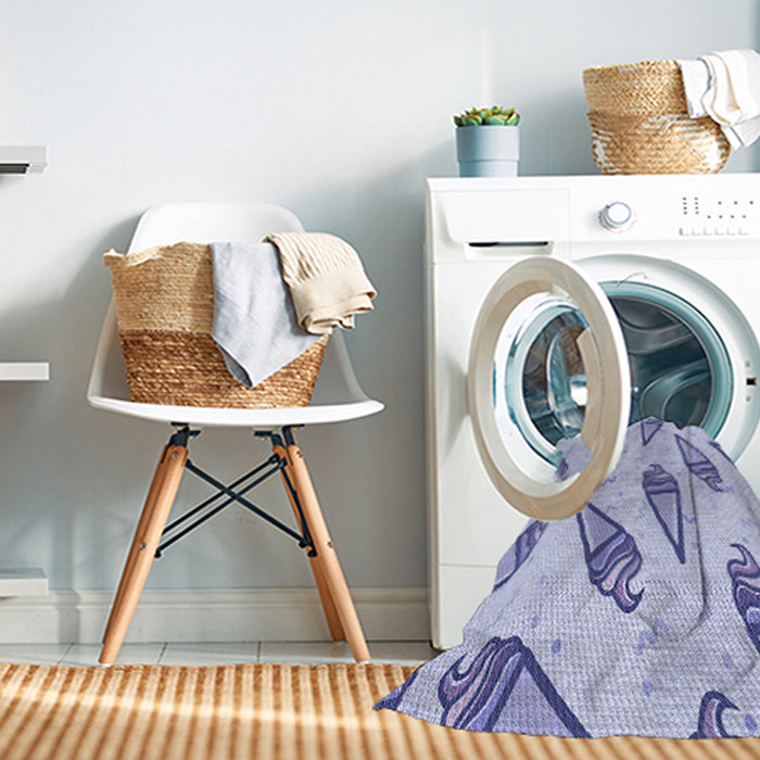 Machine Washable Transitional Blue Rug in a Washing Machine, wshpat2625blu