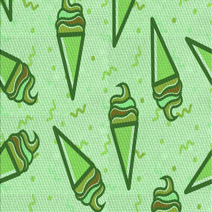 Patterned Pastel Green Rug, pat2625grn