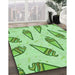 Patterned Pastel Green Rug in Family Room, pat2625grn