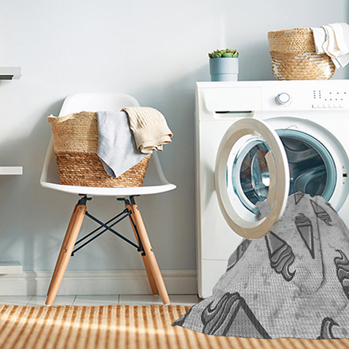 Machine Washable Transitional Gray Rug in a Washing Machine, wshpat2625gry