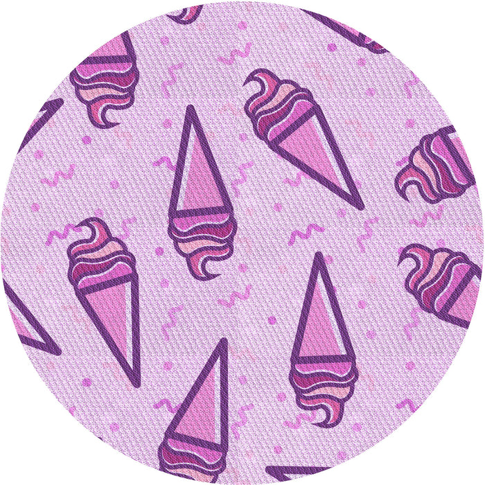 Square Patterned Blossom Pink Rug, pat2625pur