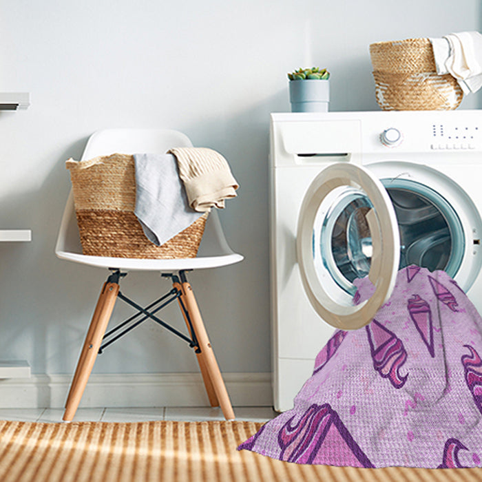 Machine Washable Transitional Blossom Pink Rug in a Washing Machine, wshpat2625pur