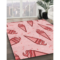 Patterned Red Rug, pat2625rd