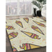 Patterned Brown Novelty Rug in Family Room, pat2625