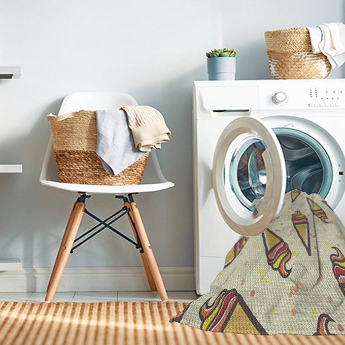 Machine Washable Transitional Brown Rug in a Washing Machine, wshpat2625