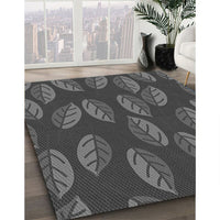 Patterned Dark Gray Black Rug, pat2626gry