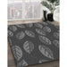 Patterned Dark Gray Black Rug in Family Room, pat2626gry