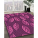 Machine Washable Transitional Neon Pink Rug in a Family Room, wshpat2626pur