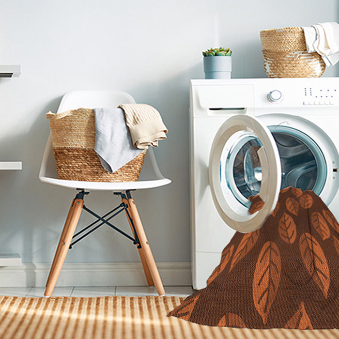 Machine Washable Transitional Orange Rug in a Washing Machine, wshpat2626