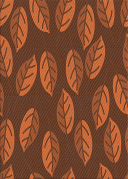 Patterned Orange Novelty Rug, pat2626