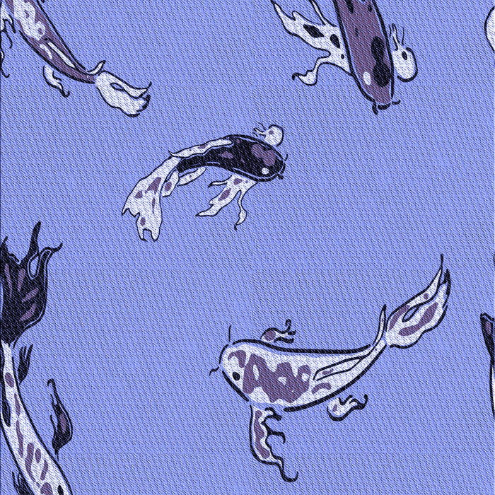 Patterned Denim Blue Rug, pat2627blu