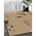 Machine Washable Transitional Brown Sand Brown Rug in a Family Room, wshpat2627brn