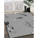 Machine Washable Transitional Cloud Gray Rug in a Family Room, wshpat2627gry