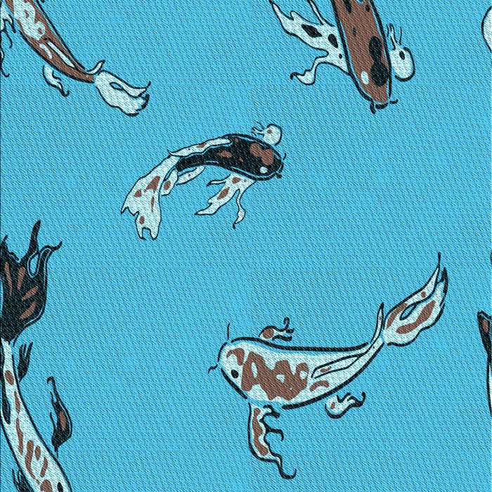 Patterned Dark Turquoise Green Rug, pat2627lblu