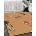 Machine Washable Transitional Orange Rug in a Family Room, wshpat2627org