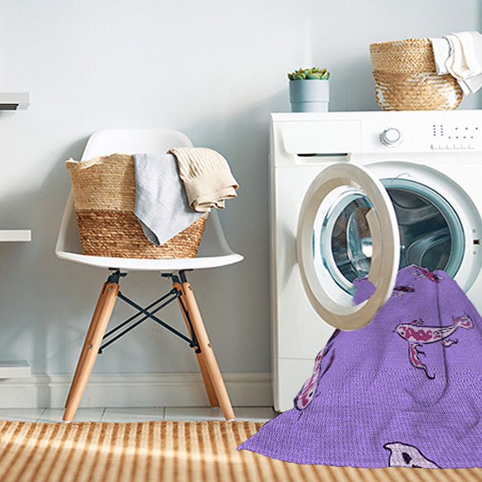 Machine Washable Transitional Bright Lilac Purple Rug in a Washing Machine, wshpat2627pur