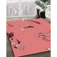 Patterned Red Rug, pat2627rd