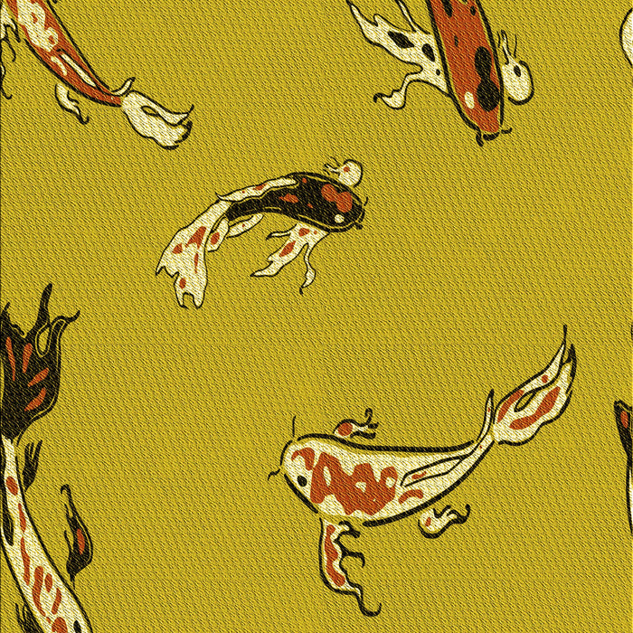 Patterned Dark Golden Brown Rug, pat2627yw