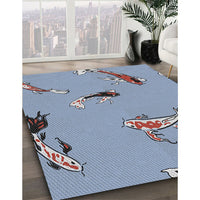 Patterned Jeans Blue Novelty Rug, pat2627