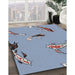 Patterned Jeans Blue Novelty Rug in Family Room, pat2627