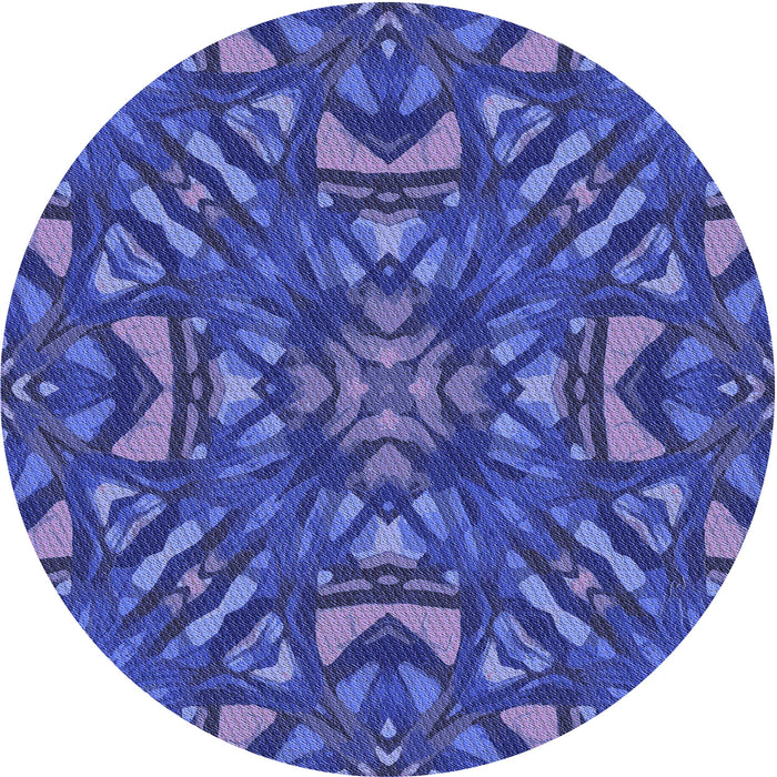 Square Patterned Light Slate Blue Rug, pat2628blu