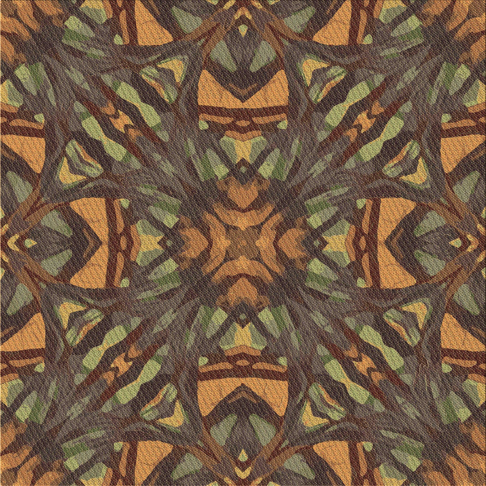 Round Patterned Copper Brown Rug, pat2628brn