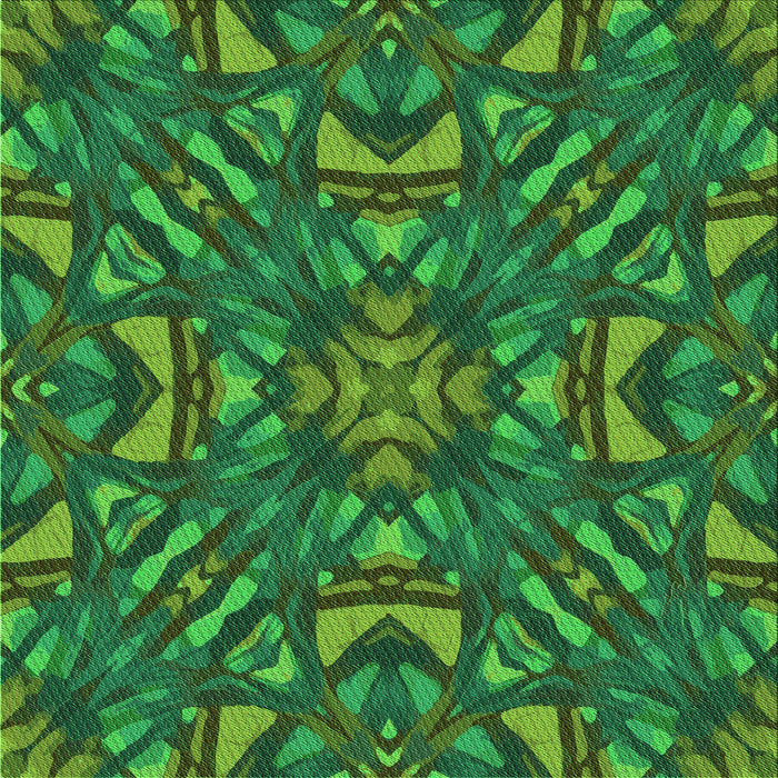 Round Patterned Deep Emerald Green Rug, pat2628grn