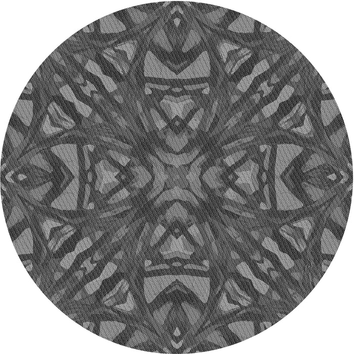 Square Patterned Gray Rug, pat2628gry