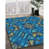 Patterned Blue Rug, pat2628lblu